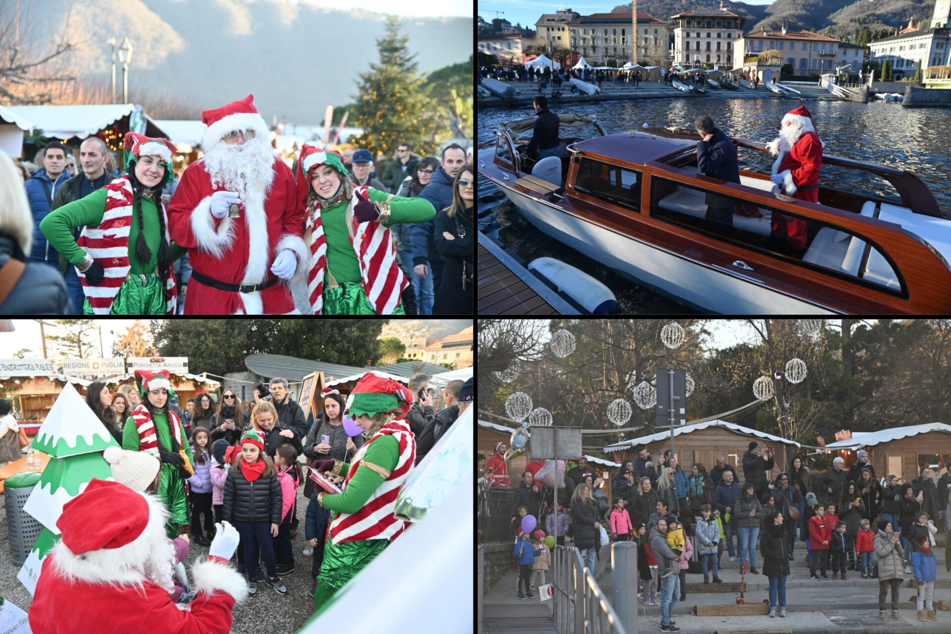 Cernobbio Babbo Natale Arrivato Dal Lago Per Citt Dei Balocchi Il