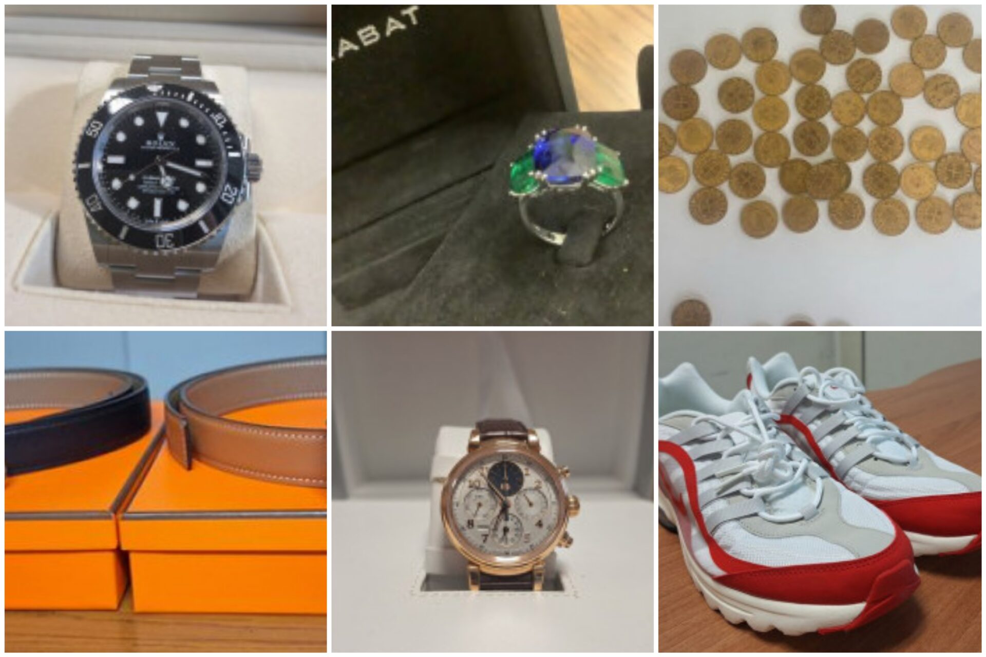 Rolex, IWC, gioielli, Hermes, Nike, Gucci, Range Rover (e uno ...