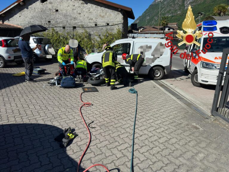 Schianto tra auto e moto a Porlezza: tre persone ferite - ComoZero