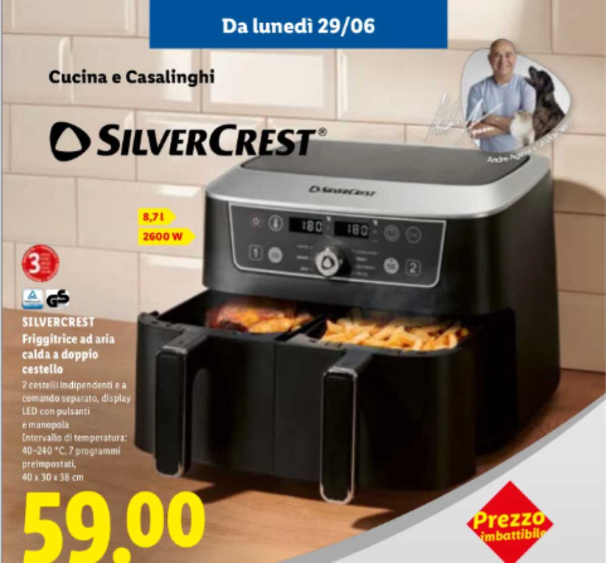 volantino lidl offerta friggitrice ad aria