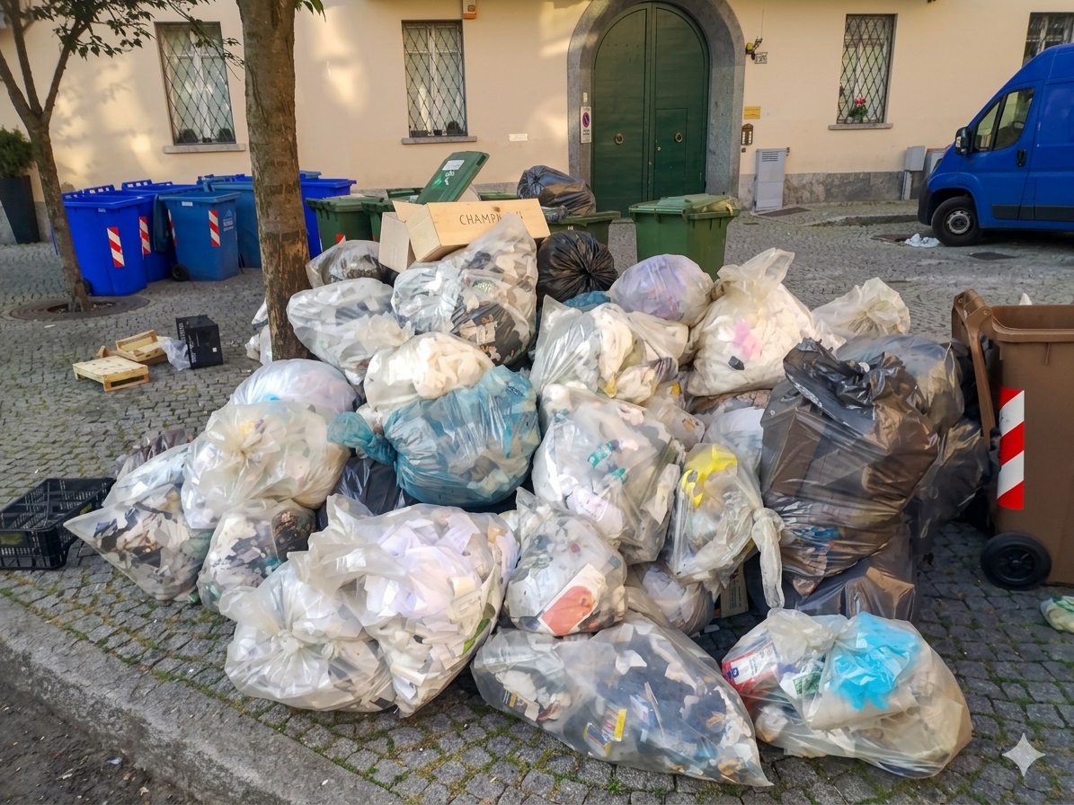 Rifiuti abbandonati e errori nella raccolta differenziata a Como, sanzioni fino a 300 euro