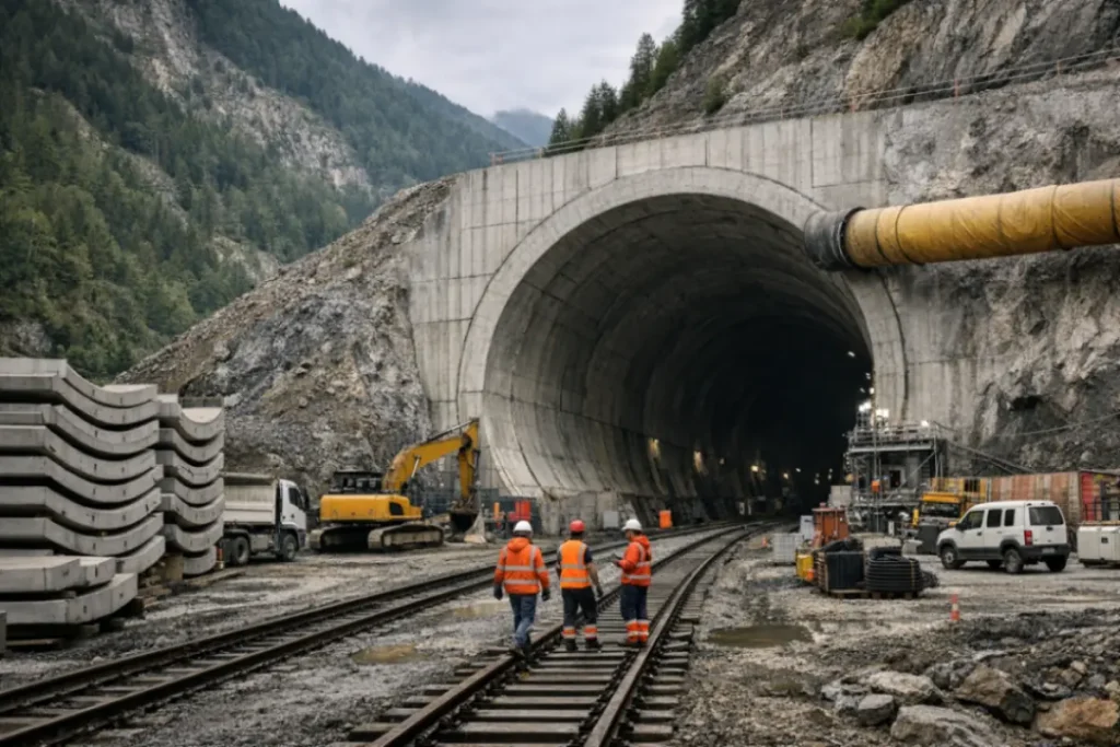 costruzione tunnel sotterraneo italia brennero