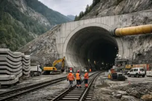 costruzione tunnel sotterraneo italia brennero