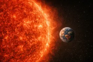 sole terra gigante rossa