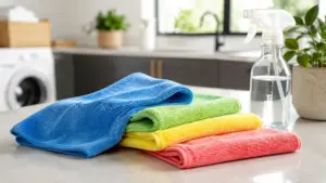 Panni colorati per organizzare meglio le pulizie