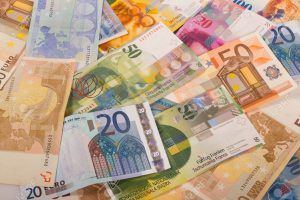 Swiss francs and Euro banknotes variety