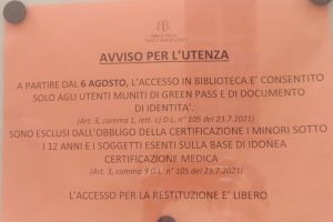 Biblioteca- Como-avviso-Green pass