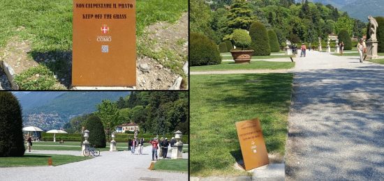 Cartello-Cartelli-Divieto-Prati-Villa-Olmo-Combo