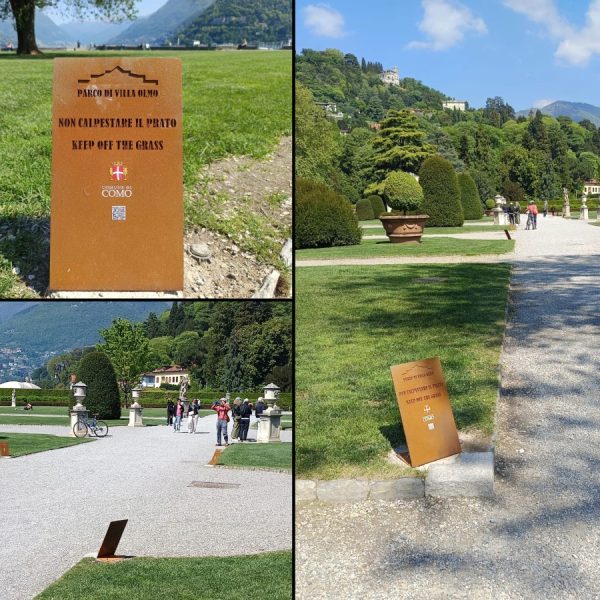 Cartello-Cartelli-Divieto-Prati-Villa-Olmo-Combo