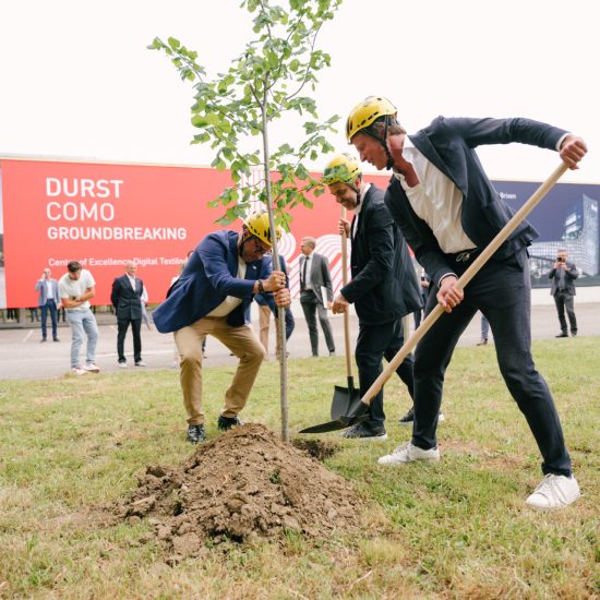 Christoph Gamper, CEO e Co-Owner di Durst Group; Alessandro Manes, Director Global Sales Industrial Textile, Durst Group; Harald Oberrauch, Presidente di Durst Group