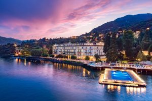 Drone view - Villa d_Este at sunset