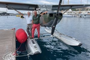 Enrico Guggiari e Cesare Baj nel Port Hercule - Monaco