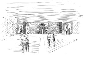 FoxTown_Schizzo progetto_firmato_Mario_Botta