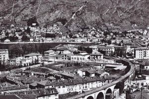 Il tracciato dei treni merci in una foto anni '50