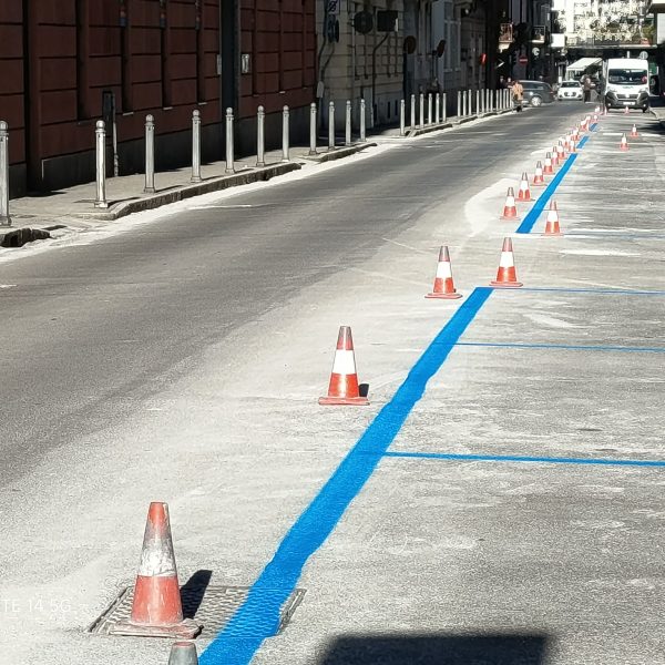 parcheggi strisce blu mentana