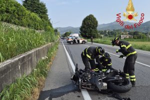 Montorfano-Briantea-Morto-Motociclista-Vigili-del-Fuoco