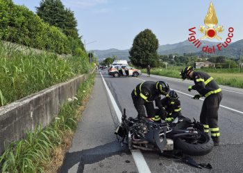 Montorfano-Briantea-Morto-Motociclista-Vigili-del-Fuoco