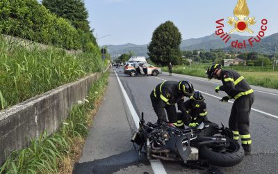 Montorfano-Briantea-Morto-Motociclista-Vigili-del-Fuoco