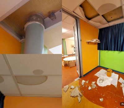 Nido via Palestro crollo controsoffitto