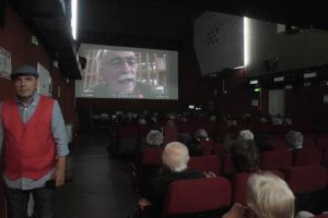 Nichetti in collegamento al Cinema Astra