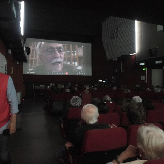 Nichetti in collegamento al Cinema Astra