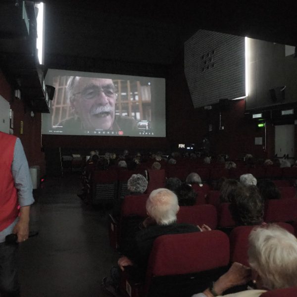 Nichetti in collegamento al Cinema Astra