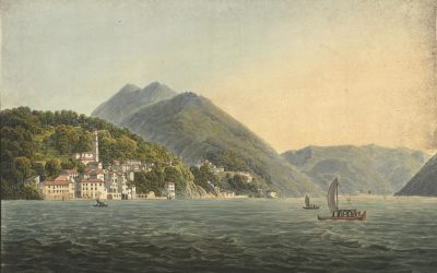 Veduta di Nesso sul lago di Como