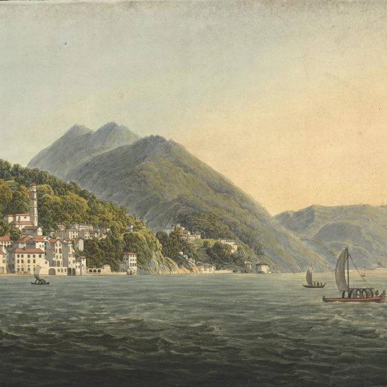Veduta di Nesso sul lago di Como