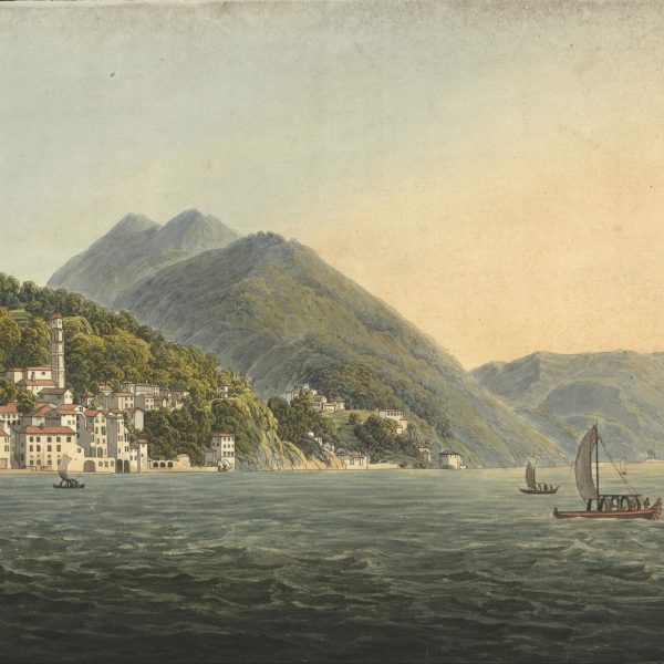 Veduta di Nesso sul lago di Como