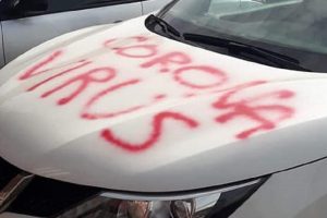 auto vandalizzata