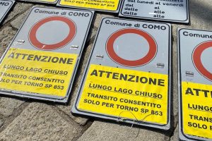cartelli lungolago esondazione
