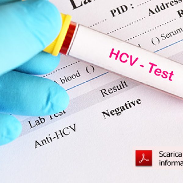 Hepatitis C virus negative test result with blood sample tube