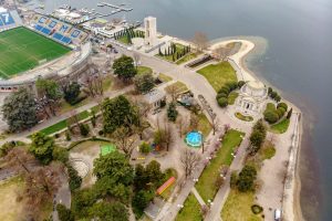 Como Stadio SInigaglia e quartiere razionalista, giardini a lago, tempio voltiano, monumento ai caduti