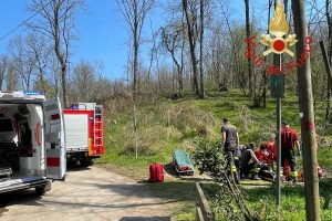 incidente-bici-lura-vigili-fuoco