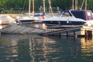 lungolago pontile rotto
