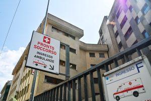 Como ingresso pronto soccorso su via Santo Garovaglio dell'Ospedale Valduce