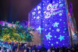 Como piazza Duomo cerimonia di accensione delle luci di Natale della Città dei Balocchi