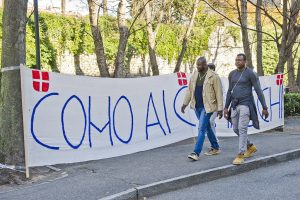 Manifestazione in viale Varese 