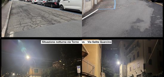 via Torno vs via Salita Quarcino