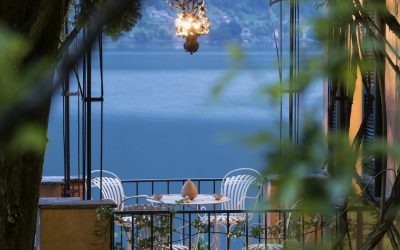 Villa Fogazzaro, Valsolda-terrazzino la sera